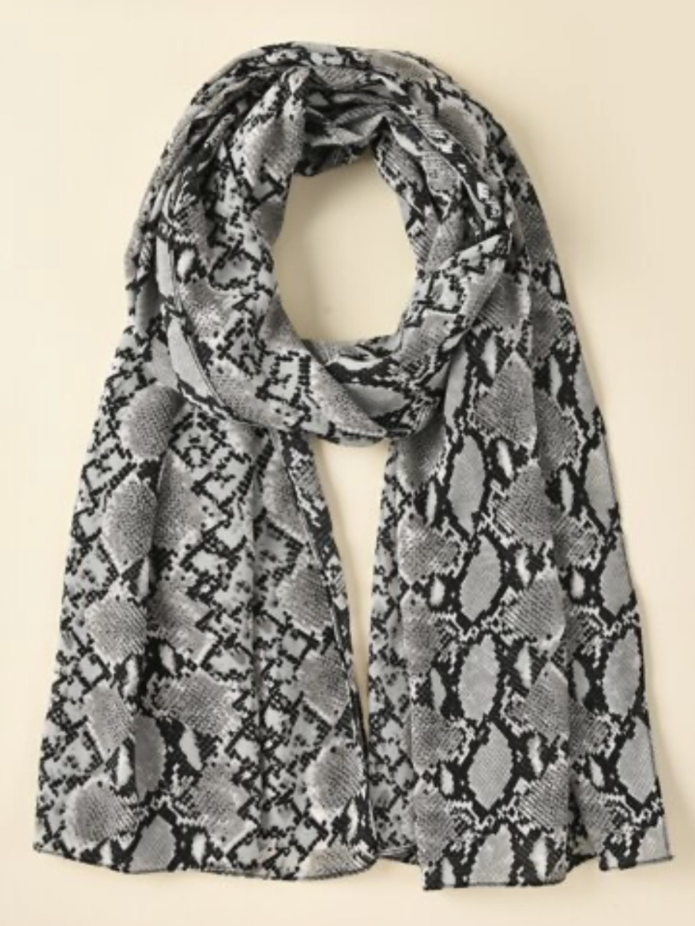 Beautiful Vintage Snakeskin-Print Scarf